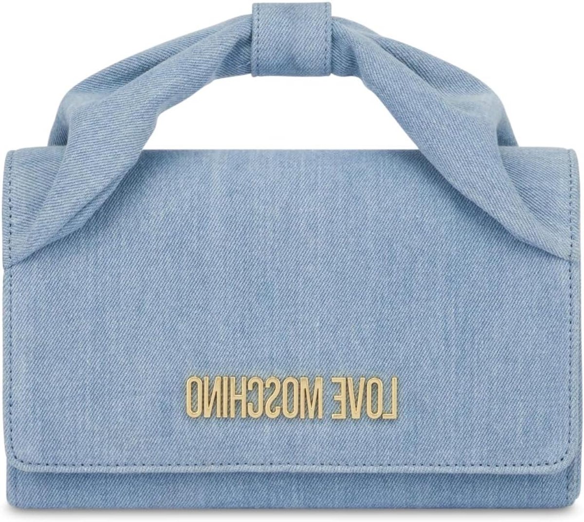 Dames Handtas - Schoudertas Top-Handle - Dagelijks Gebruik - Denim Materiaal - 22 x 5 x 13 cm - Lichtblauw