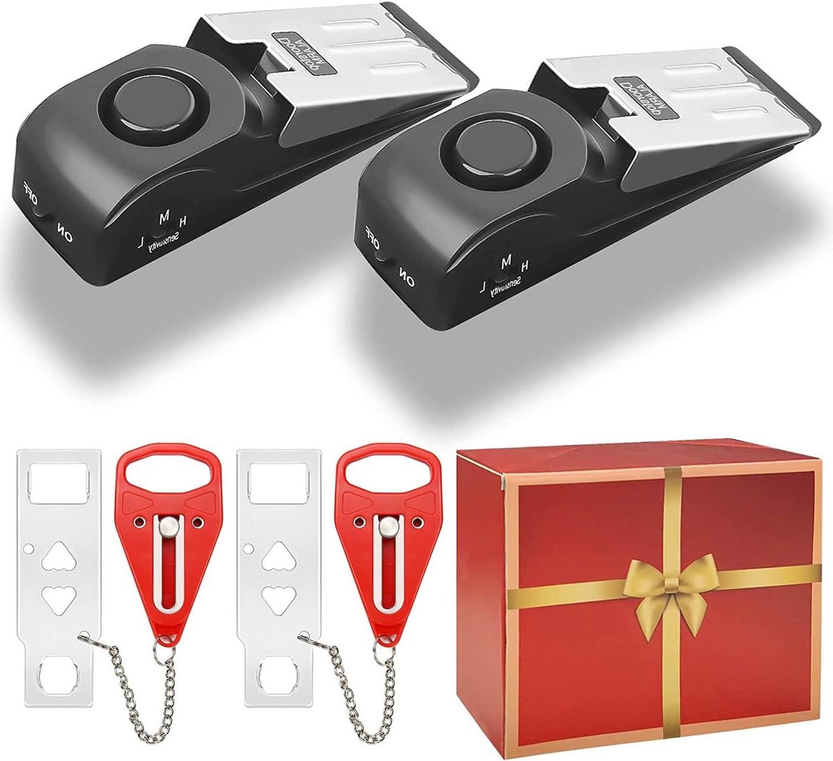 Draagbaar Deurslot Alarm - Extra Deurbeveiliging - Veilig Reizen - Dubbele Bescherming - 153 x 119 x 62 cm