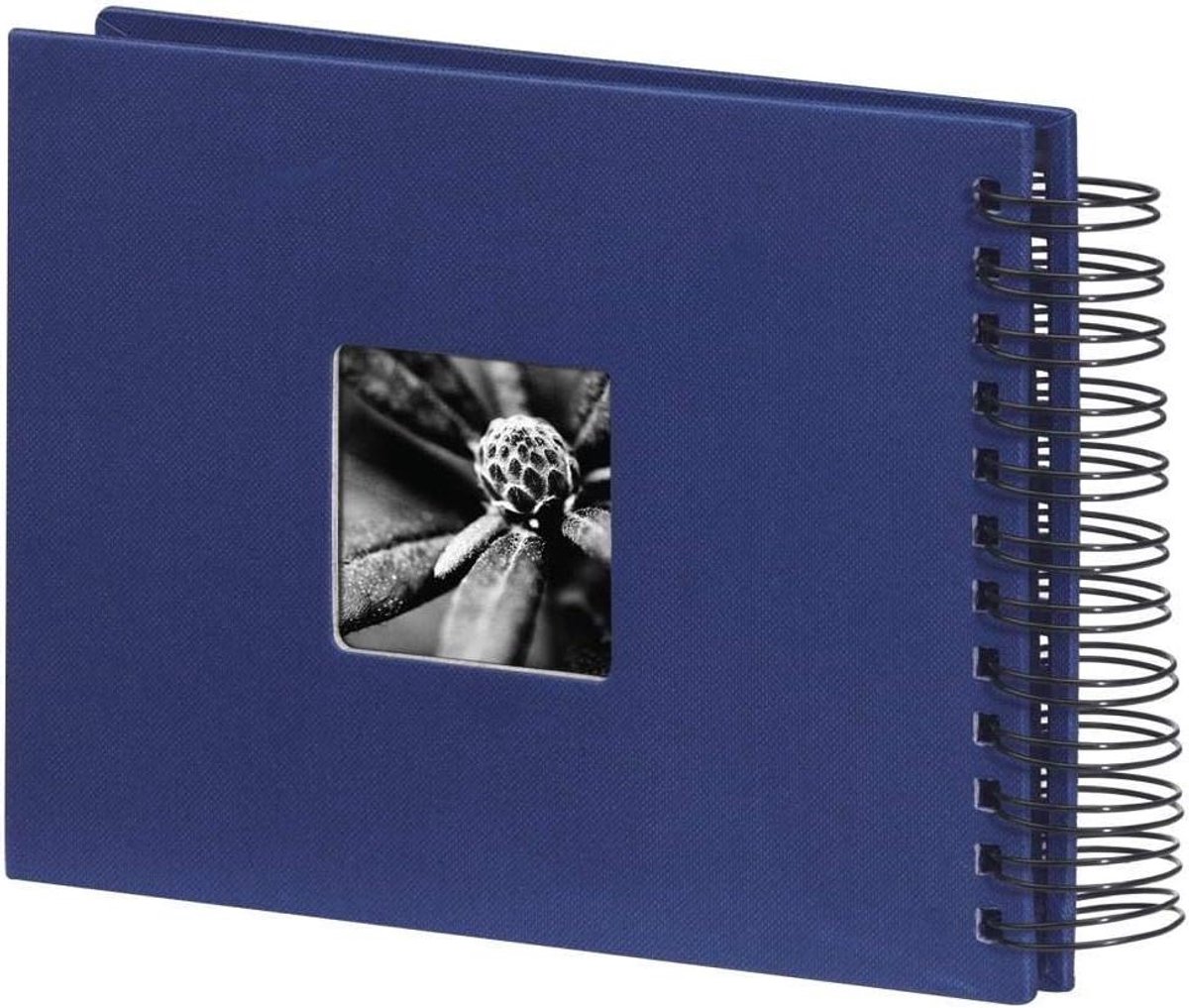 Fotoalbum Spiraal - Plakboek Fotoboek - Herinneringen Bewaren - Met Pergamijn Papier - 24 x 17 cm - Blauw