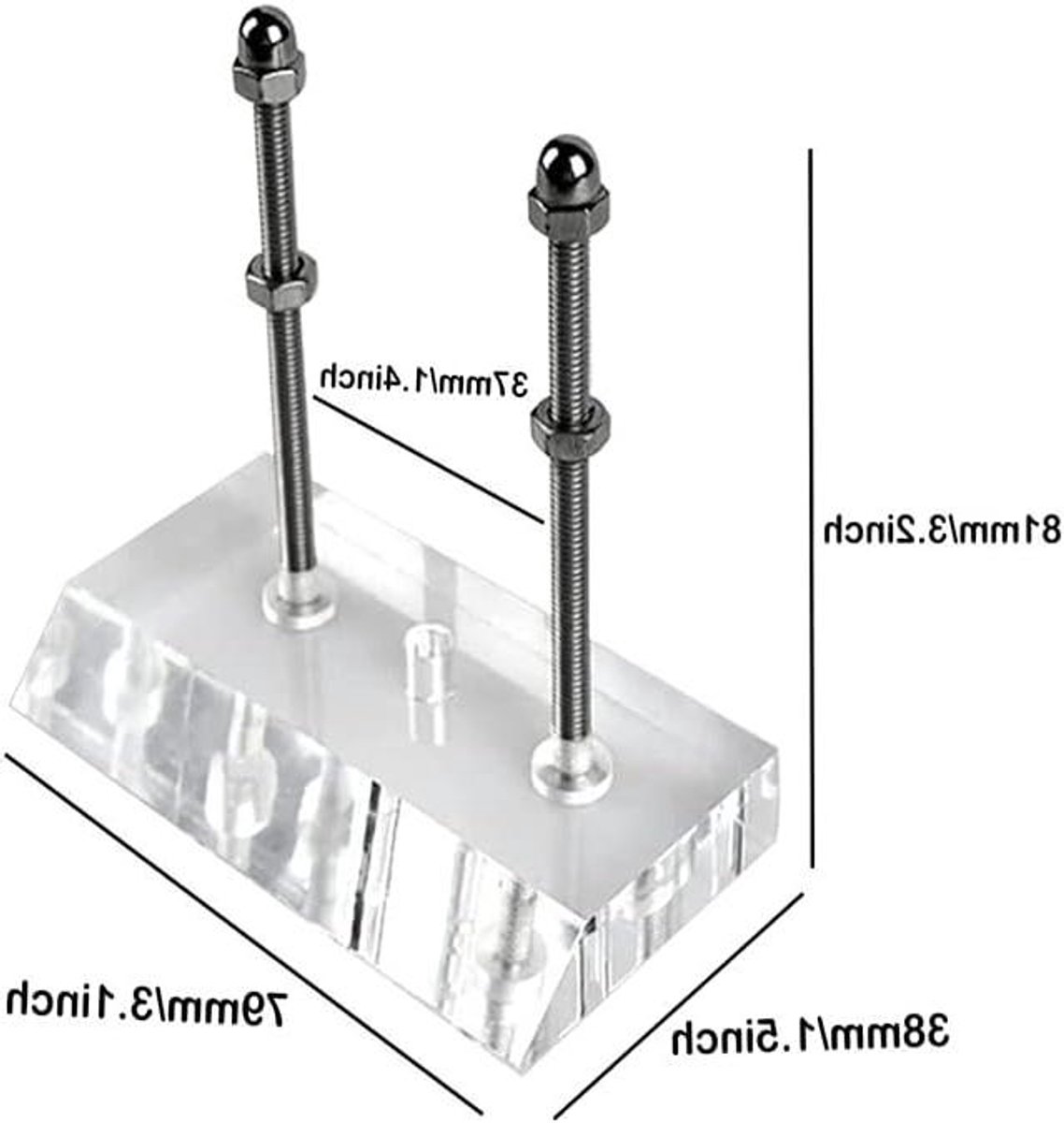 Skateboard Hanger Deck Rack Skateboard Opslag Verstelbaar Frame 75 x 4 x 8 cm Transparant