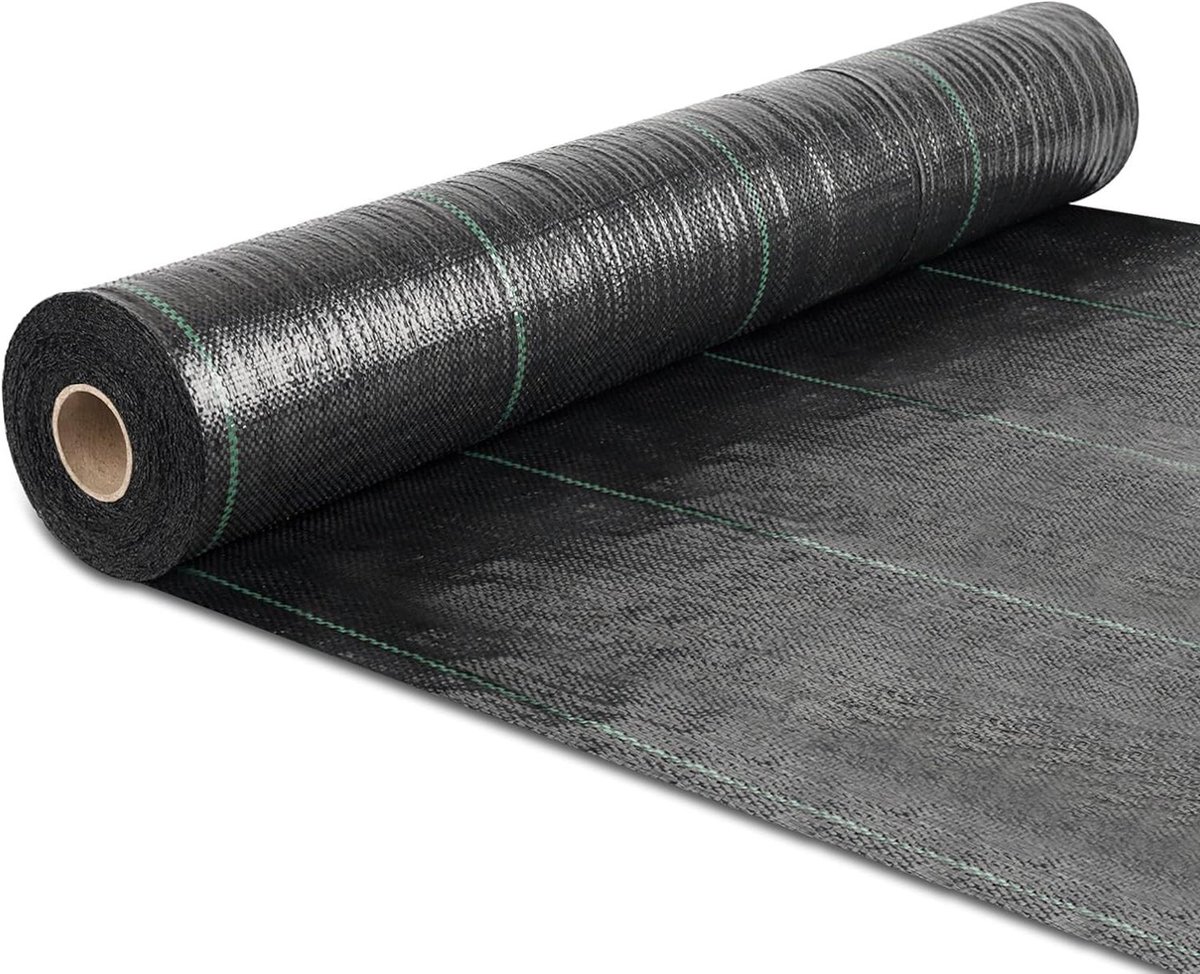 Wekker Barrière Stof - Onkruiddoek Bodembedekking - Tuin Onderhoud - Drievoudige Dikte - 3 x 300 ft - Zwart