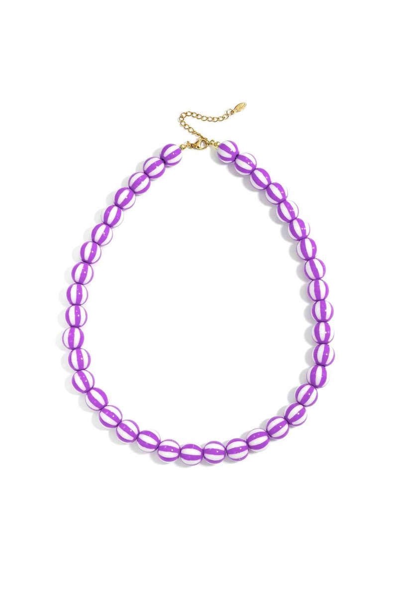 Kralenketting met gestreepte kralen