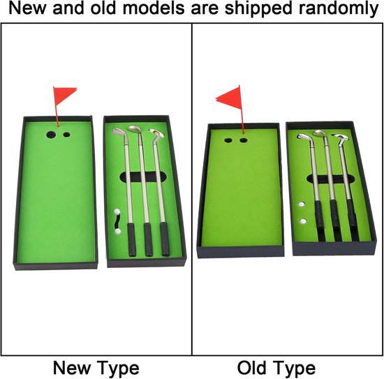 3-delige Mini Golfballen Set met Balpen en Vlag - Grappig Bureau Gadget Cadeau — afbeelding 4