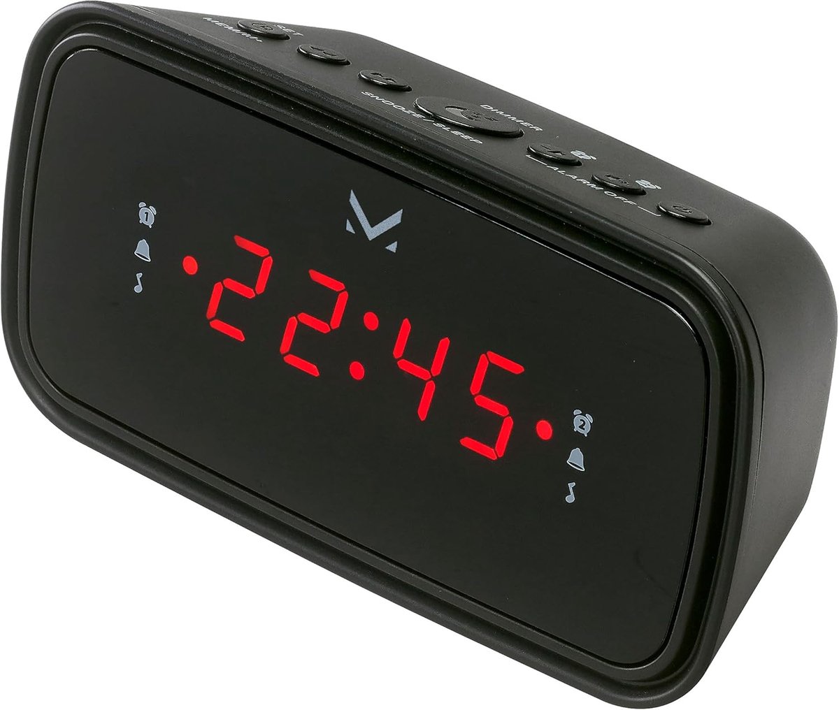 Wekker Radio - Digitale Klok - Wakker Worden - Dubbel Alarm - 13.3 cm - Zwart