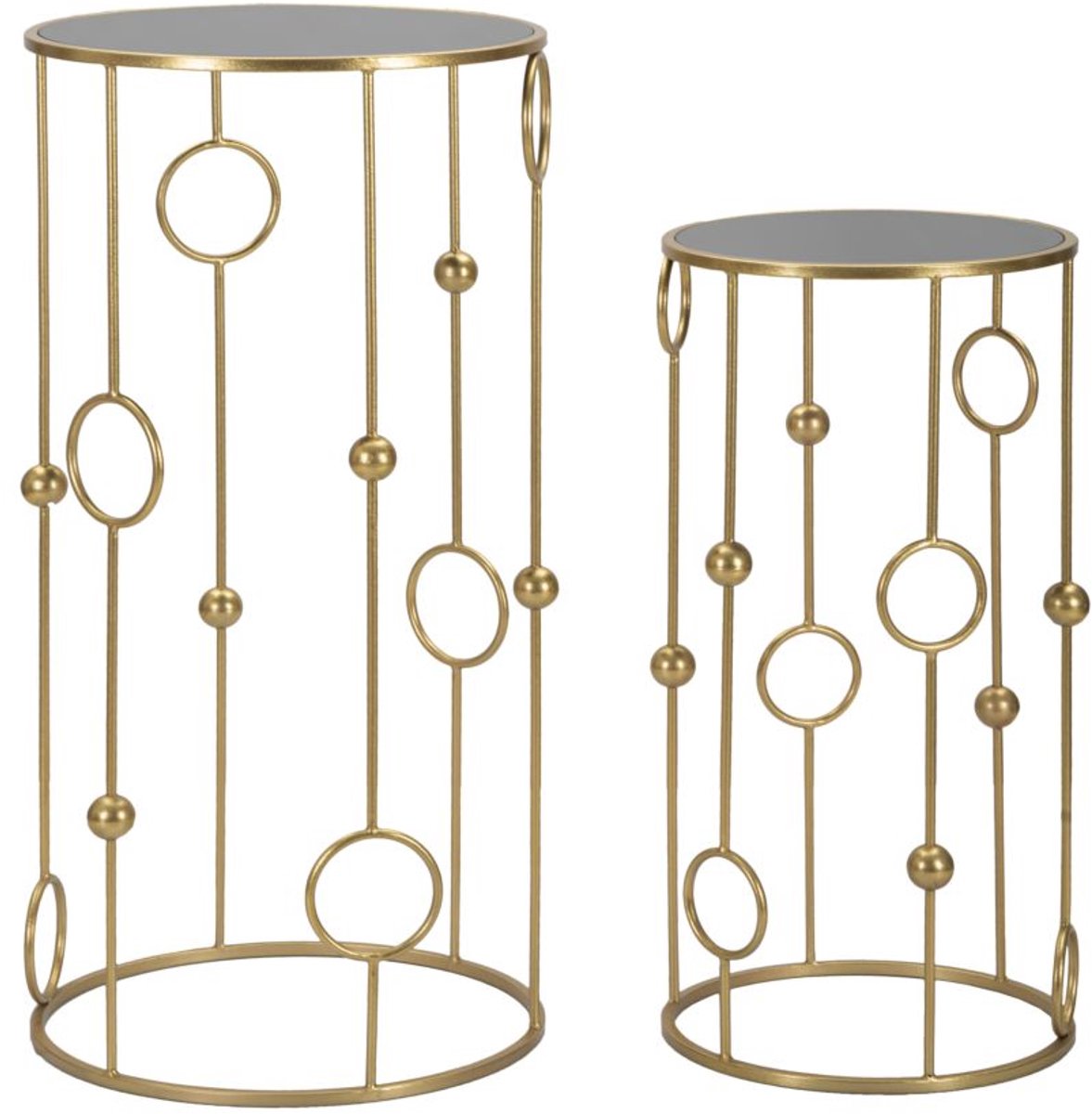Mauro Ferretti Tafel Cage Set 2pcs Ø 50×100 cm Goud