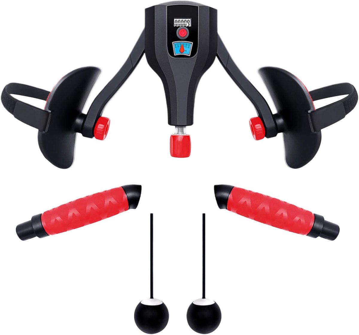 Bekkenbodem Trainer - Heup Versterker - Spier Training - Verstelbaar Bereik - 34 x 24 x 12 cm - Zwart/Rood
