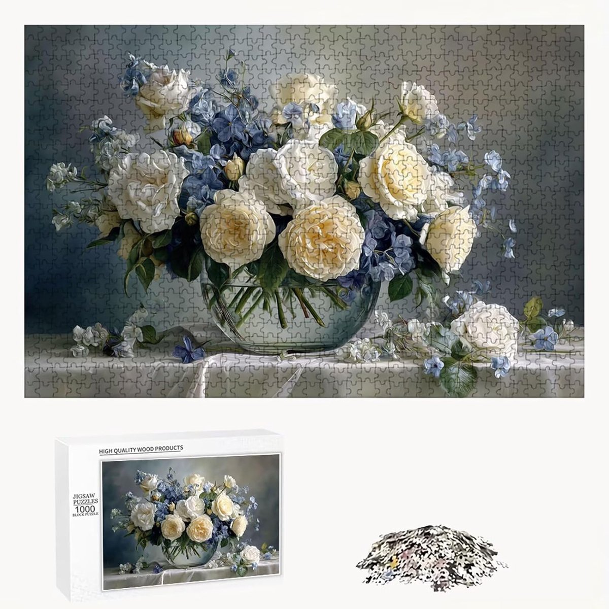 Houten Puzzel - Landschap Bloemen - Ontspanning Thuis - Premium Kwaliteit - 2000 Stukjes - Multicolor