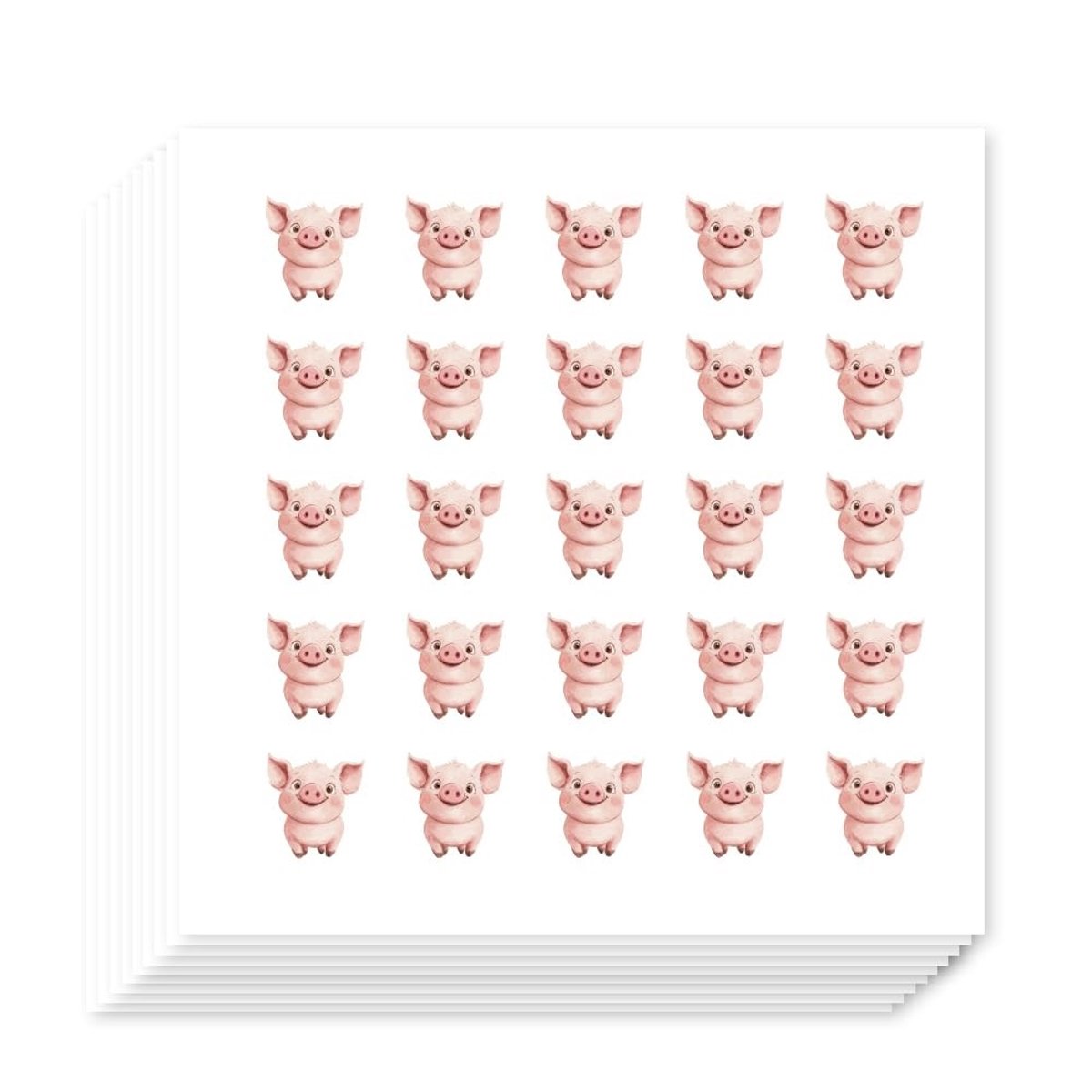 Dailygoods- Planner Stickers 500 Stuks - Roze Varkens Stickers - Papierstickers voor Planner - Scrapbook - Knutselen - Decoratie - 1,27 cm