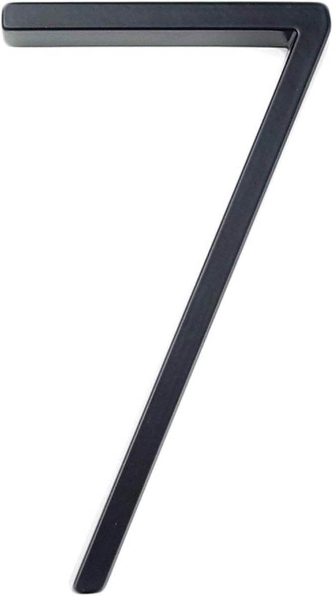 Huisnummer - Deurcijfer - Adres Aangeven - Moderne Uitstraling - 127mm Hoog - Zwart