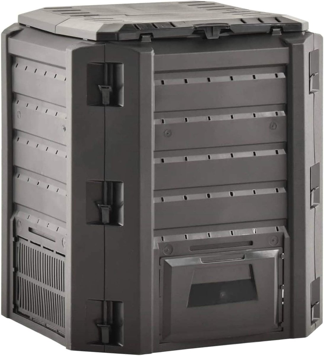 Compostbak Tuin - Afvalbak - Organisch Afval - Hoge Warmteontwikkeling - 380 Liter - Zwart