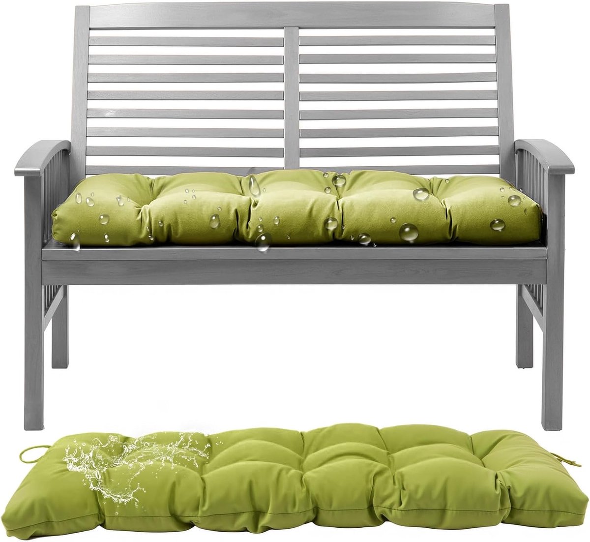 Buitenbank Kussen - Zitkussen Bank - Comfortabel Zitten - Waterdichte Stof - 110 x 40 cm - Indigo