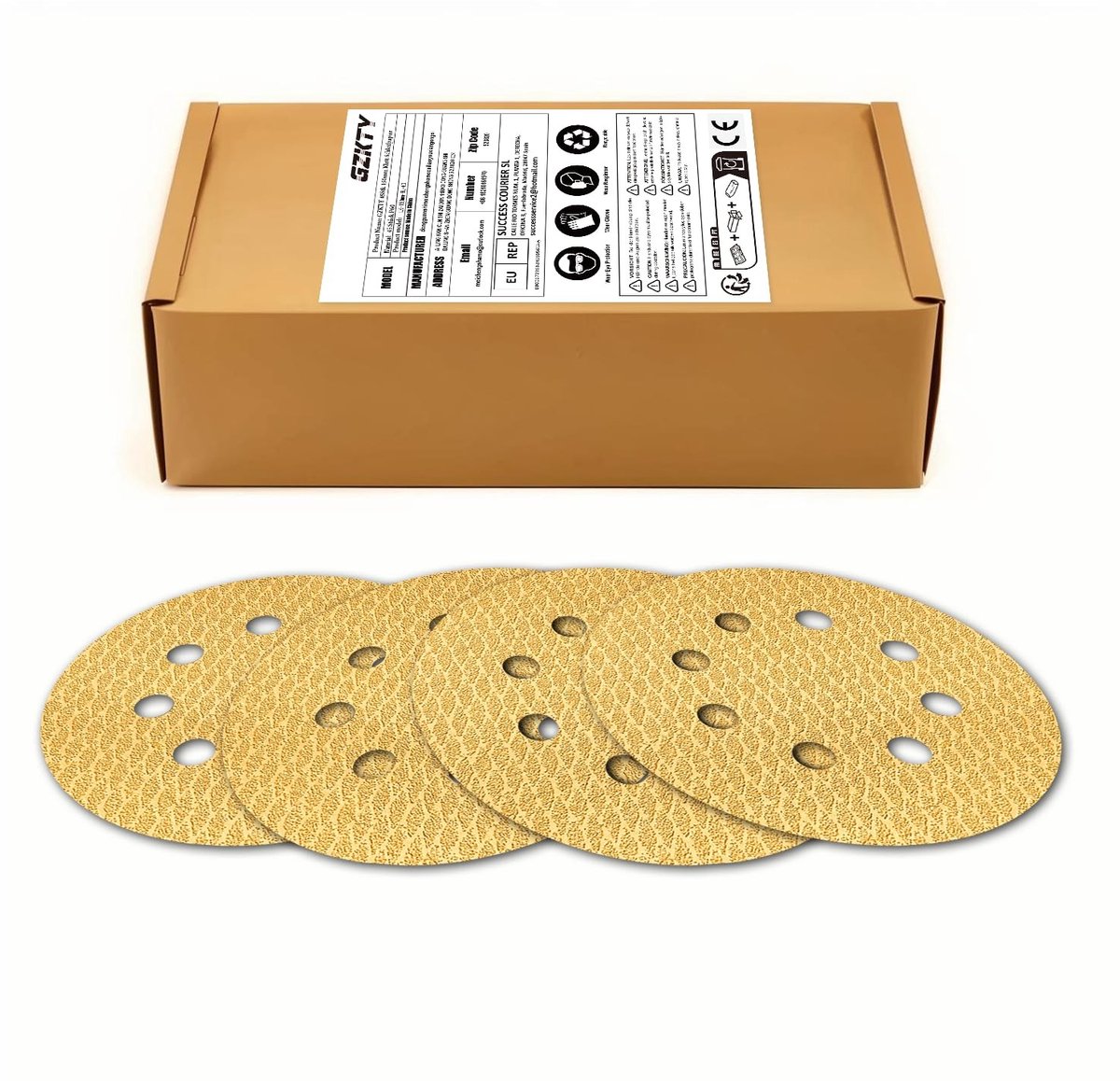 Dailygoods- Schuurschijf 125mm - Verpakking van 240 Stuks - Schuurpapier Set - Korrel 40/60/80/120/150/180/220/240 - Voor Hout/Metaal - Compatibel met Excentrische Schuurmachine
