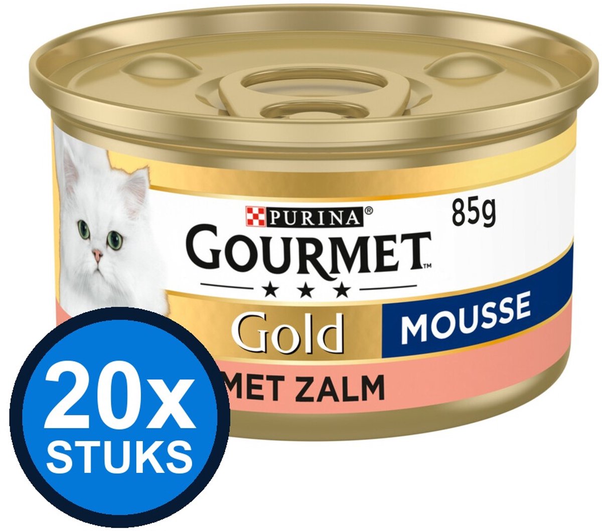 Gourmet Gourmet Gold - Mousse Zalm - Kattenvoer Natvoer Blik - 85g