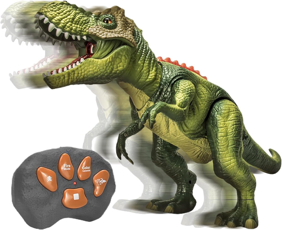 Dinosaurus Speelgoed - Robot Dier - Interactief Spelen - Licht en Spuitfunctie - 41 cm - Groen