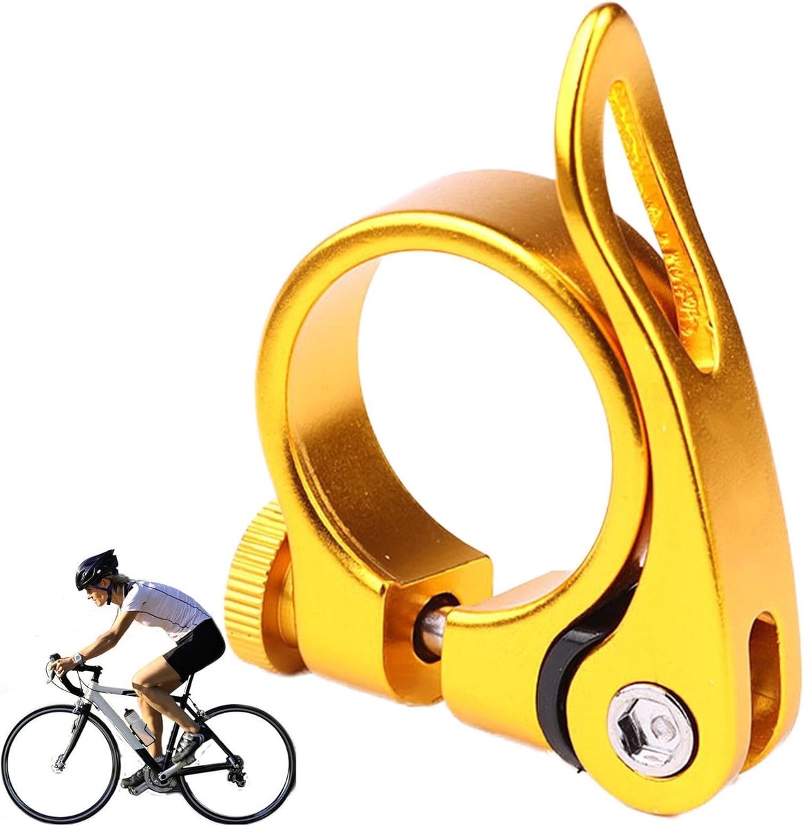Zadelpenklem - Fietszadelklem - Zadelhoogte Aanpassen - Snelle Ontgrendeling - 27.2-31.9mm - Goud