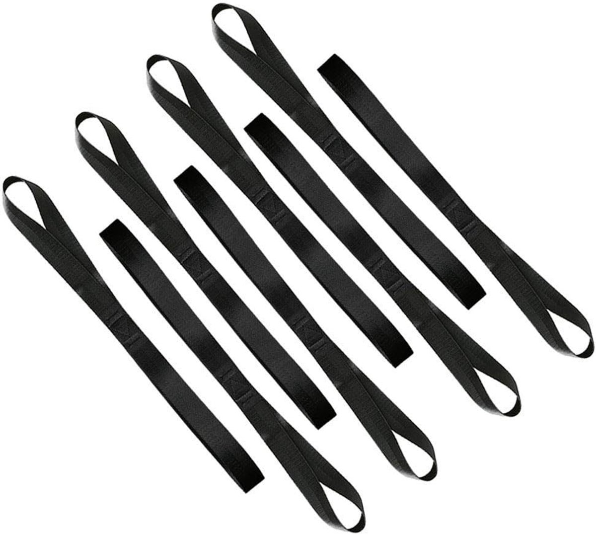 Trekriemen Set - Bevestigingsbanden Lashing - Voertuig Vervoer - Versterkt Ontwerp - 8 Stuks 45cm - Zwart