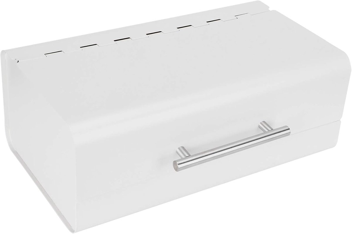 Broodtrommel Keuken - Broodhouder Aanrecht - Brood Opslag - Grote Capaciteit - 36 cm Lengte - Melkwit
