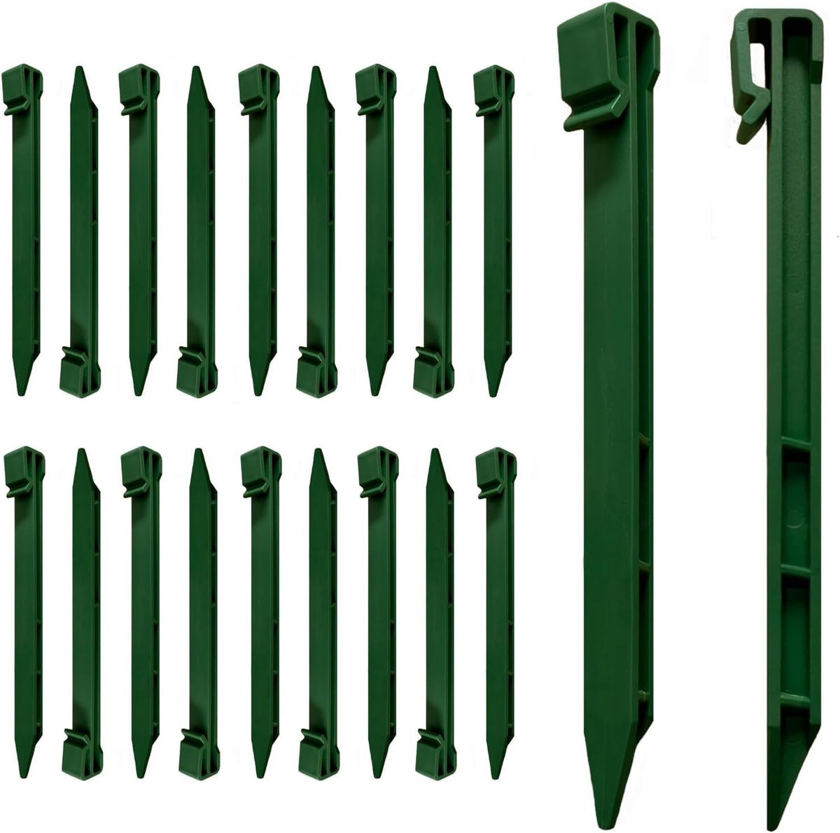 Dailygoods- Grondankers 25 cm - 20 Stuks Kunststof Haringen - Antioxiderend - Zwart - Voor Gazonrand - Robuust en Duurzaam - Tuinnagels