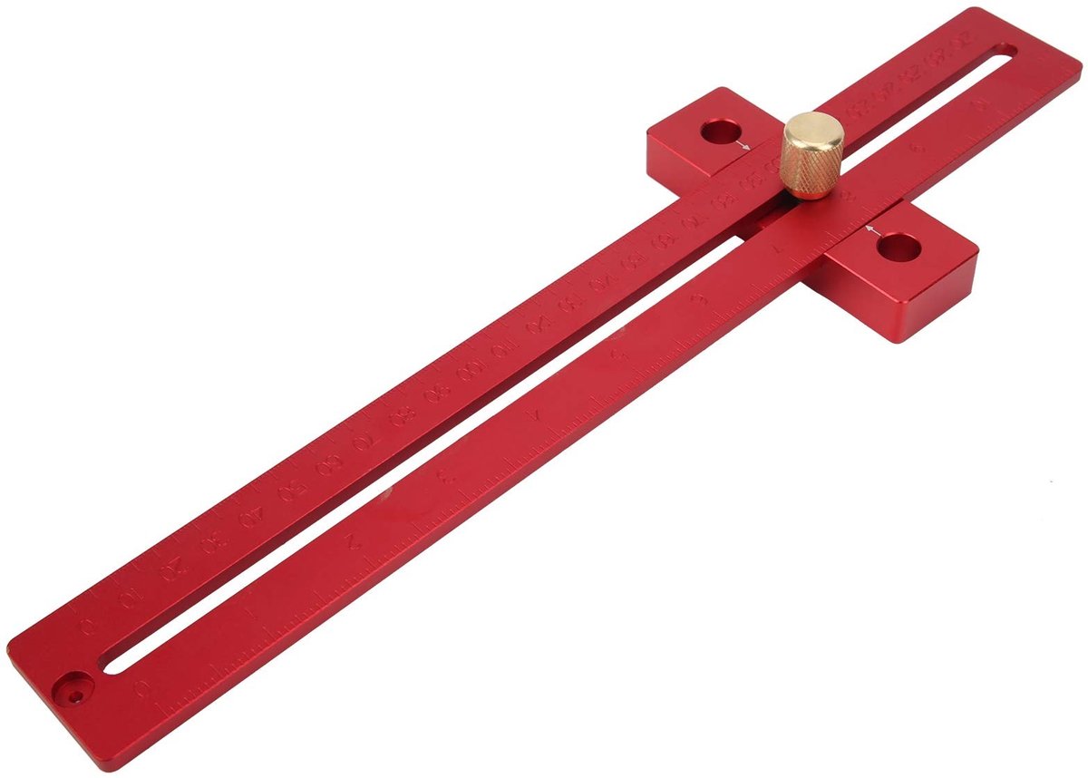 Dailygoods- Liniaal Hoge Nauwkeurigheid - Markeringsmeter - Houtbewerking - Aluminiumlegering - Aftekengereedschap - Duidelijke Schaal - Meetlat
