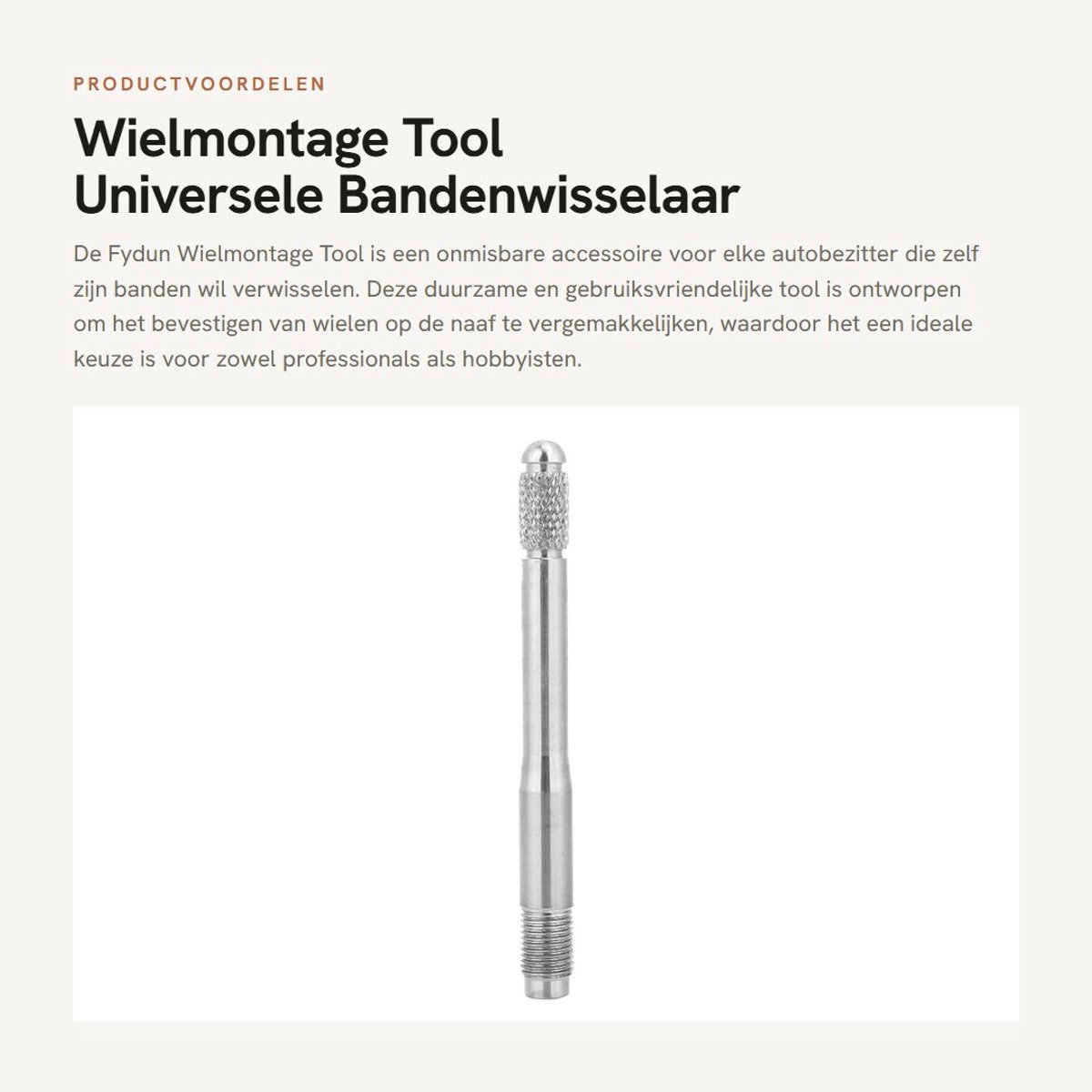 Dailygoods- Wielmontage Tool Roestvrij Staal - Universele Beugel - Vervangingsaccessoire - M12x1.25/M12x1.5 - Schokbestendig - Duurzaam