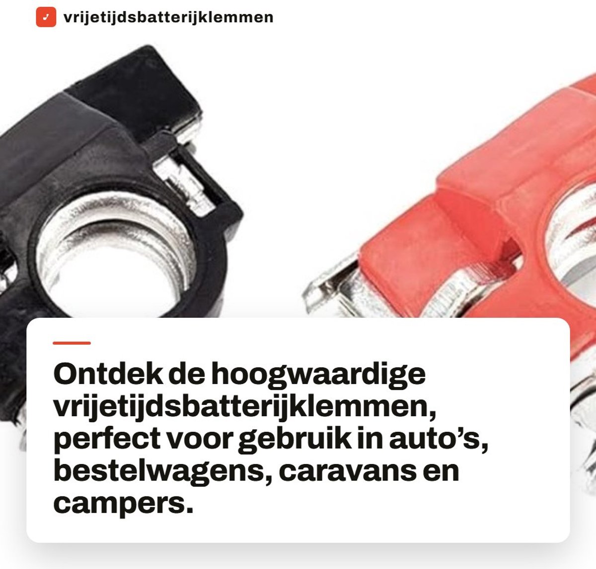 Dailygoods - vrijetijdsbatterijklemmen - accuklemmen - hoogwaardige geleiding - 1 paar - batterijconnectoren - geschikt voor auto en caravan - 17-19 mm