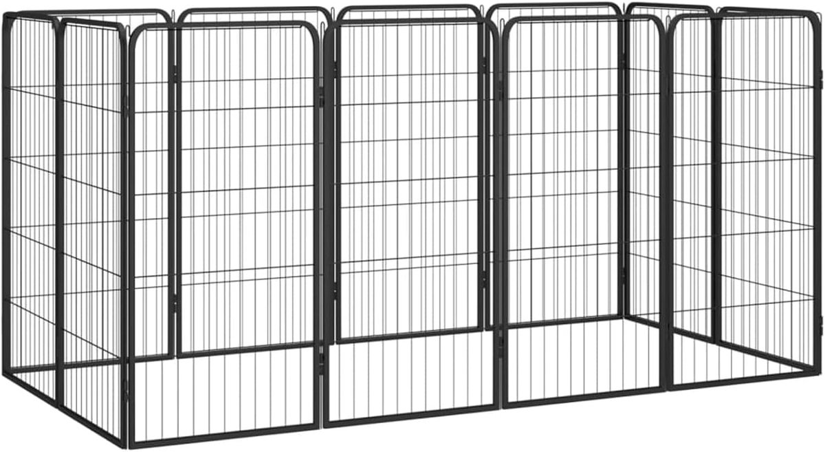 Hondenbox - Rendier - Veilige Speelruimte - Gepoedercoat Staal - 50 x 100 cm - Zwart