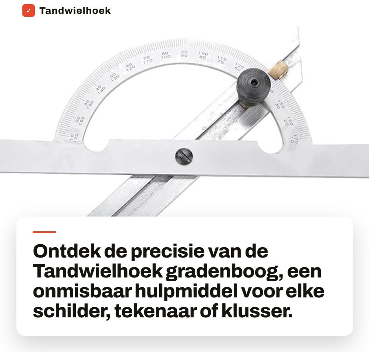 Dailygoods- Gradenboog Verstelbaar 180 Graden - Hoekmeter - Hoekzoeker - Hoekliniaal - Koolstofstaal - Laser Gegraveerd