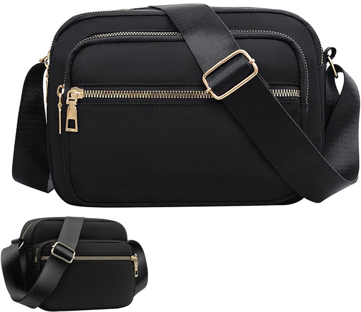 Dailygoods - KEYRI Schoudertas voor dames voor mobiele telefoon, schoudertas, crossbody bag, waterdichte heuptas, verstelbare schouderbandjes, borsttas, brede riem, avondtas voor wandelen, reizen, winkelen