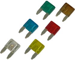 Mini Steekzekering Assortiment - Auto Zekeringen Set - Auto Onderhoud - 6 Stuks Verschillende Ampères - 7.5-30A - Blauw