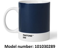 Koffiemok Porselein - Theekop Cappuccino - Warme Dranken Drinken - Fijne Porselein Keramiek - 375 ml - Donkerblauw