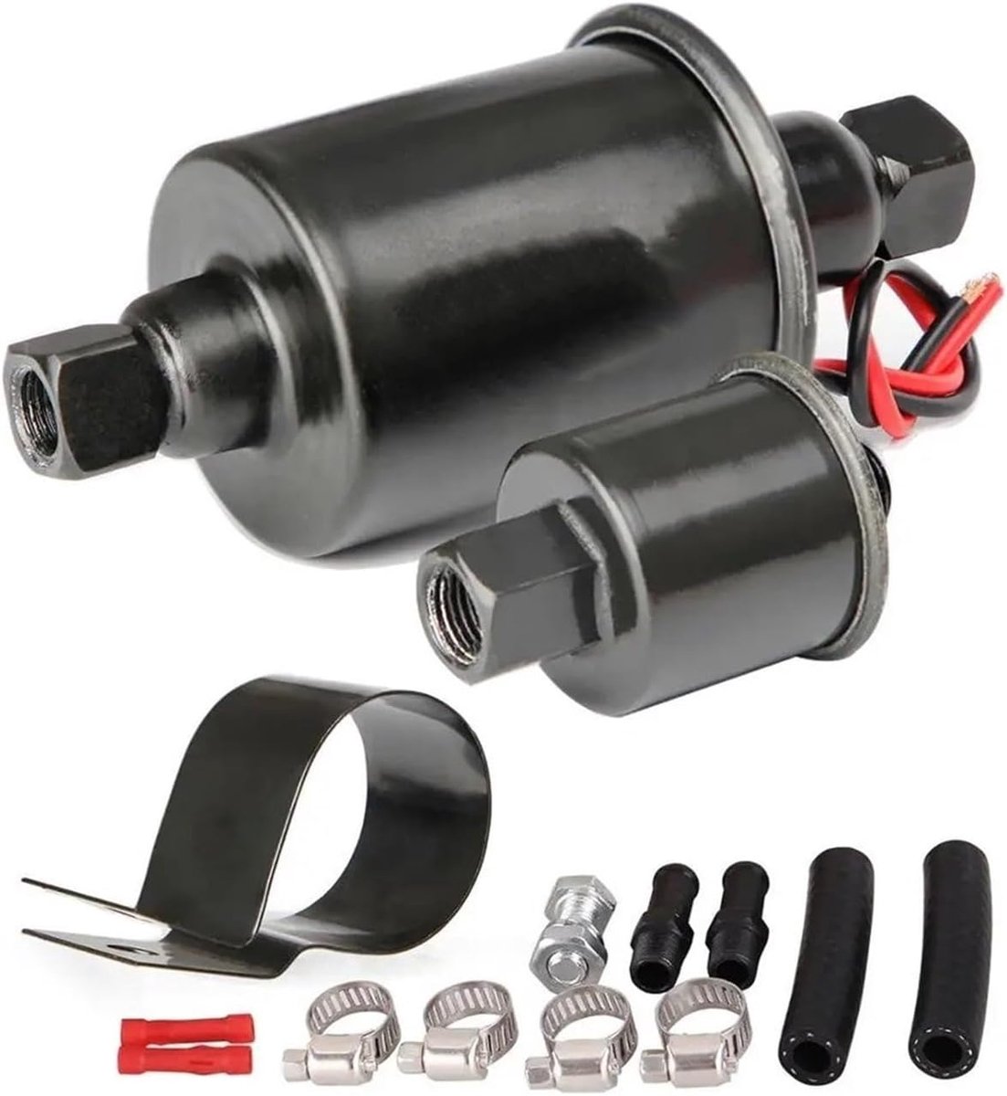 Elektrische Brandstofpomp - Brandstofpomp Diesel Gas - Brandstof Toevoeren - Zelfaanzuigend Inline - 5-9 PSI - Zilver