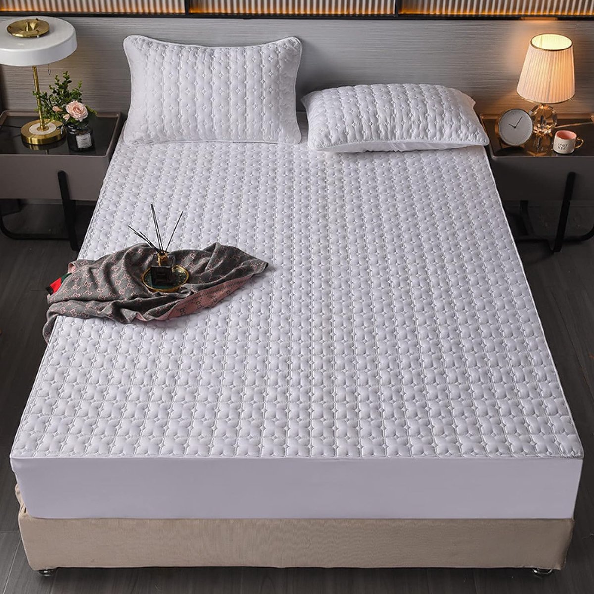 Japanse futonmatras - Opvouwbaar matras - Comfortabel slapen - Met memory foam - 90x200cm - Wit