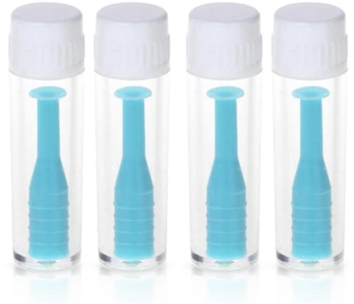 Dailygoods- Contactlenzenhulpmiddelen Set van 4 - Hulp bij plaatsen - Zuignap voor lenzen - Nauwkeurige plaatsing - Roze/blauw - Eenvoudig te gebruiken - Lenzeninzetter