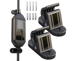 Oplader Houder - EV Lader Muurbeugel - Opladen Organiseren - Anti-Drop Ontwerp - 2 Stuks - Zwart