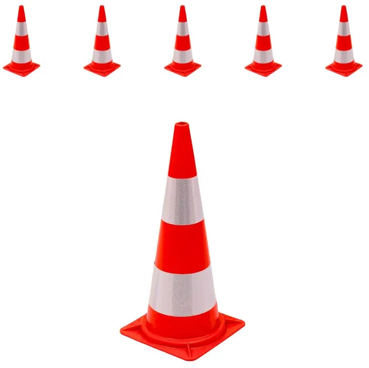 Ri-Traffic basic verkeerskegel - reflectieklasse 1 | 75 cm | 5 stuks