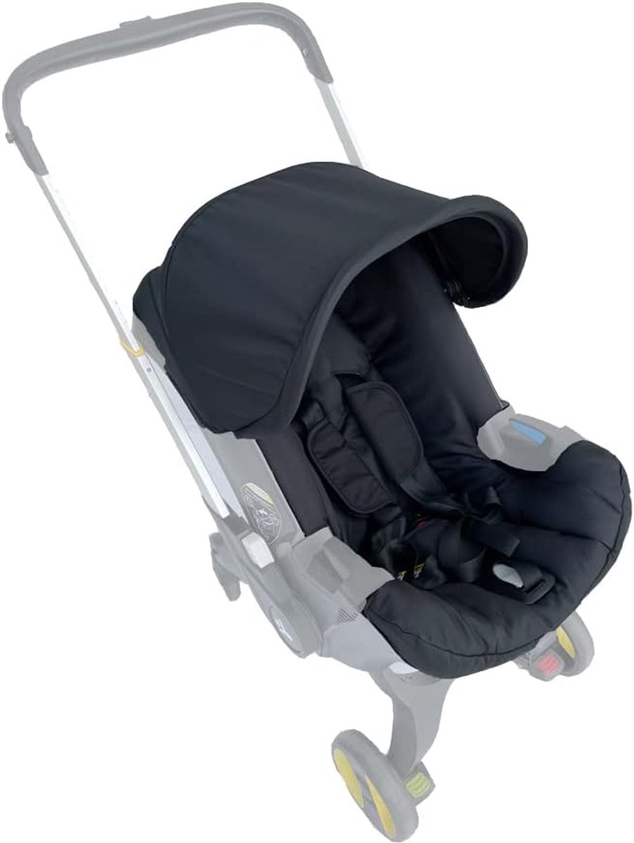 Kinderwagen Accessoireset - Zonneklep Hoes - Kinderwagen Aankleden - Specifiek Ontwerp - 67 x 36 x 20 cm - Zwart