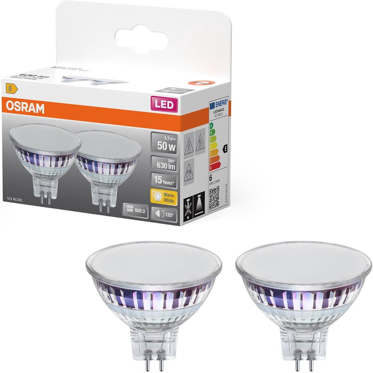 LED Lamp - Spot Verlichting - Woonkamer Verlichten - Lage Energiekosten - GU5.3 - Warm Wit