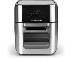 Heteluchtfriteuse Oven - Airfryer XXL - Vetarm Koken - Met Draaispit - 12 Liter - Zilver