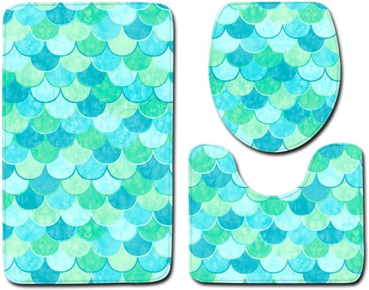 Badkamer Matten Set - Toilet Tapijt - Douche Gebruik - Antislip Ontwerp - 50x80CM - C