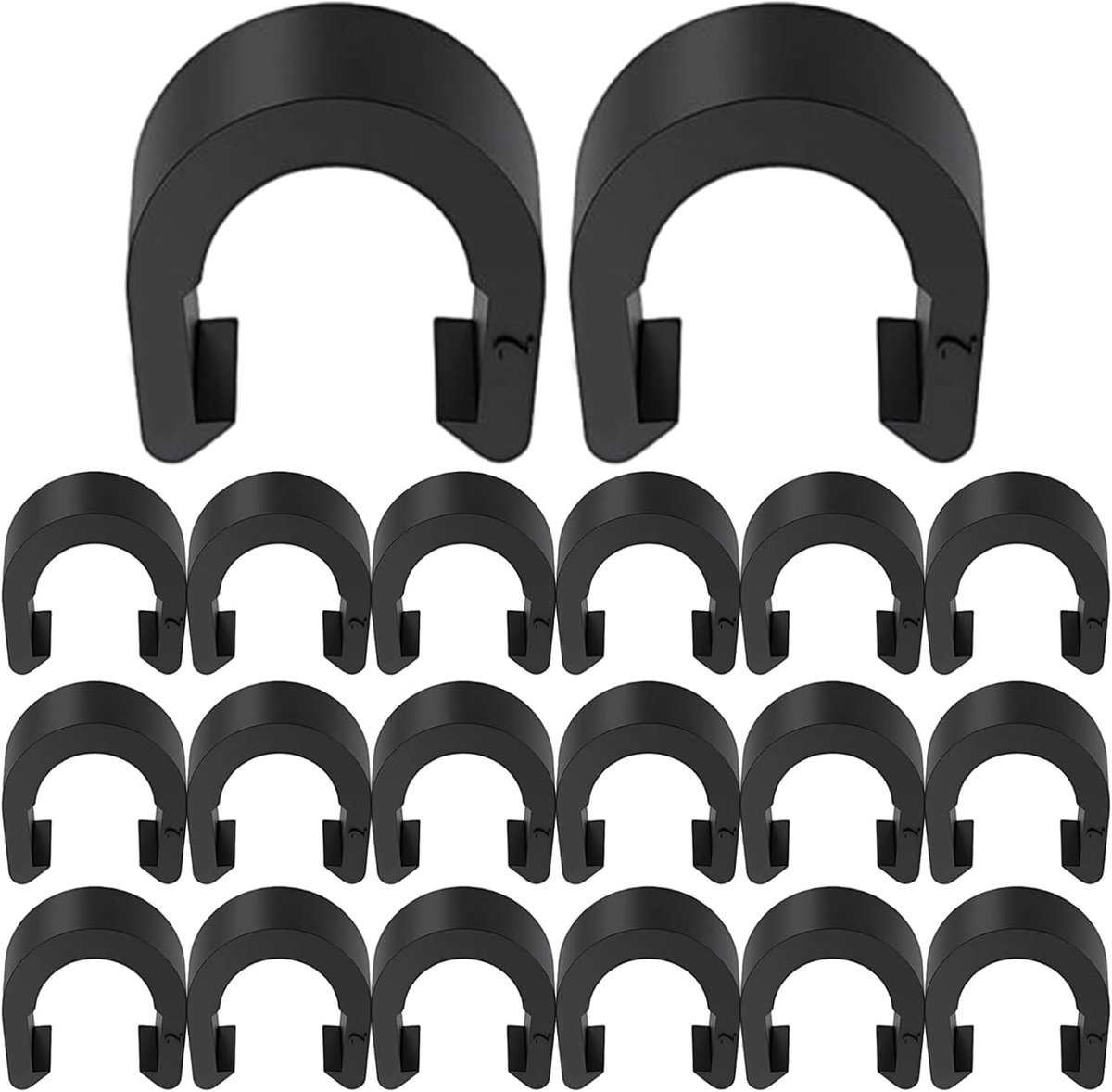 Fiets Kabel Clips - Remkabelhouders - Onderhoud Fiets - Gereedschapsloze Installatie - 20 Stuks - Zwart