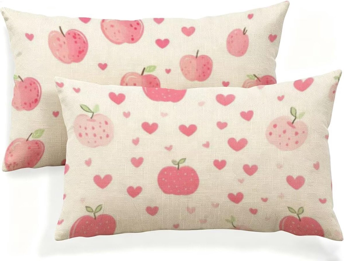 Linnen Kussenslopen - Kussenhoezen Bankkussen - Decoratieve Aankleding - Dubbelzijdig Patr