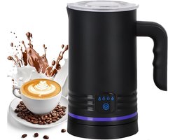 Elektrische Melkopschuimer - Melk Frother - Koffiebereiding Thuis - Vier Functies - 430 ml - Zwart
