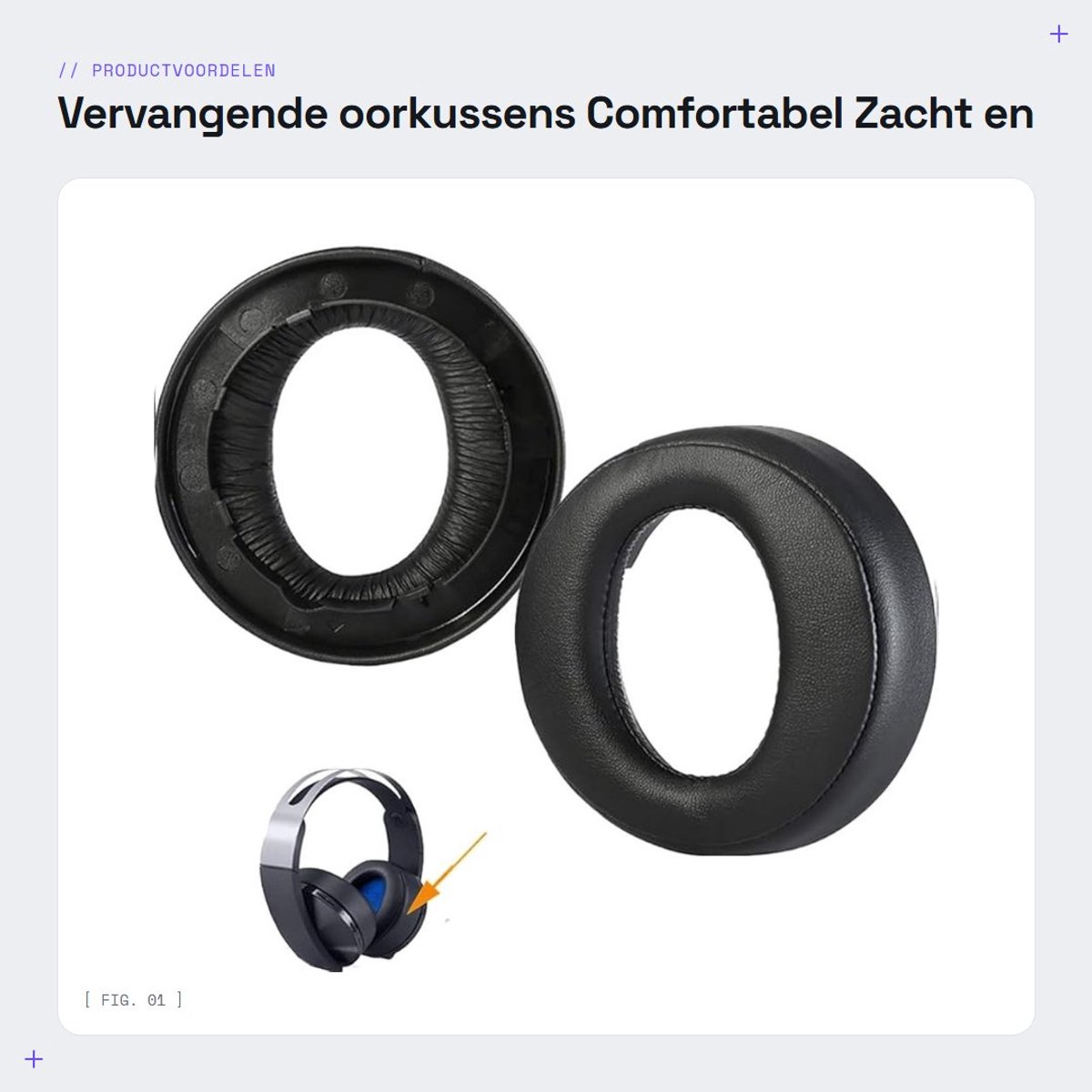 Dailygoody - Vervangende oorkussens - Comfortabel - Zacht en duurzaam
