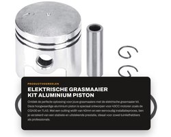 Dailygoods - Elektrische Grasmaaier Kit - Aluminium Piston - Eenvoudige Installatie - 40mm - Vervanging voor 43CC Motoren - Geschikt voor CG430 TL43