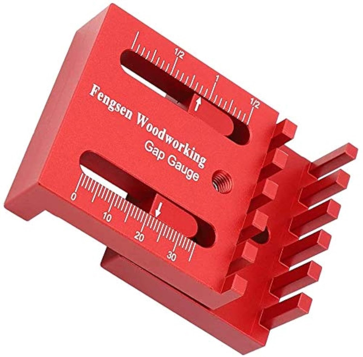 SnelShoppen - Precisie Houtbewerkingsgereedschap Aluminium Legering Mini Gatmeter Diepte Meting Zaagtand Liniaal Houtbewerker Tool