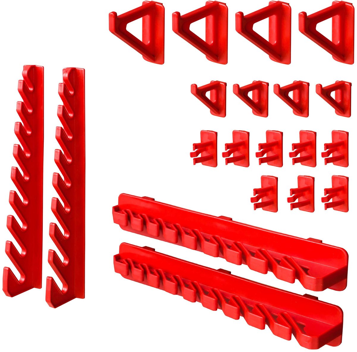 Dailygoods- Gereedschapshouder Robuust - Gereedschapswand - Wandrek - Werkplaats - 20 Stuks - Maximaal 15 kg Belastbaar - Gereedschapsdrager