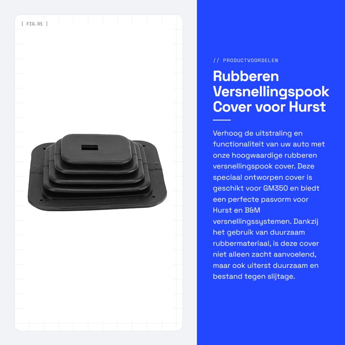 Dailygoods- Versnellingspook Hoes - Rubber - Geschikt voor GM350 - Stofdicht - Vervanging voor oude - Hoogwaardige kwaliteit