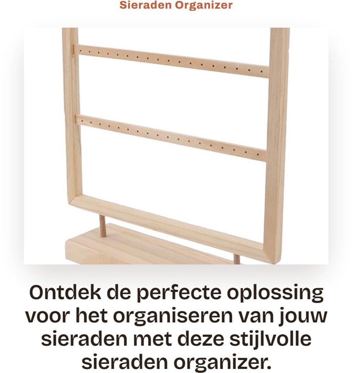 Dailygoods- Oorbelhouder Elegant Ontwerp - Sieradenhouder - Oorbellenrekje - Sieradenstandaard voor Kettingen - Grote Capaciteit - 27 Paar Oorbellen