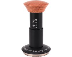 Koffiestamper - Koffiedrukker - Espresso Bereiden - Veerbelast Gekalibreerd - 53MM Basis - Hout Zwart