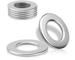 Dailygoods - Mbsomnus 7 stuks sluitringen M27 platte sluitringen DIN125 sluitringen roestvrij staal 304 metalen ringen voor schroeven moeren schroefdraadstang